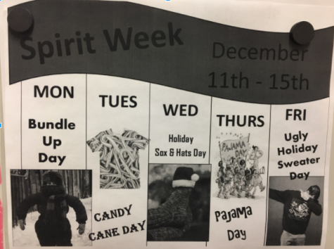 Winter Spirit Week Days