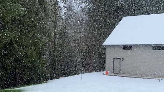 Snowfall in the Battle Ground/Vancouver area. 