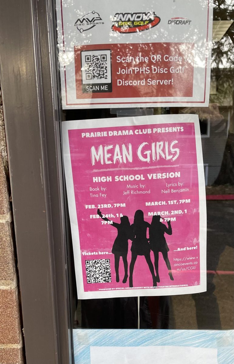 Flyers posted around campus advertising the production. 