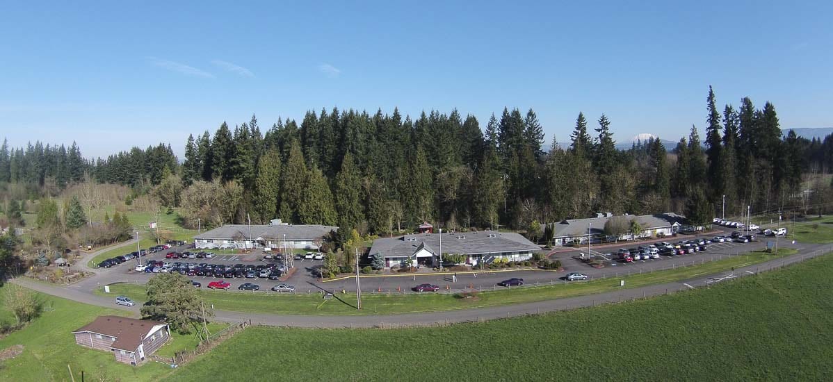 Overview shot of CASSEs 80-acre campus