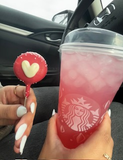 New Starbucks Valentine’s Cake Pop and the popular Strawberry Acai Lemonade.