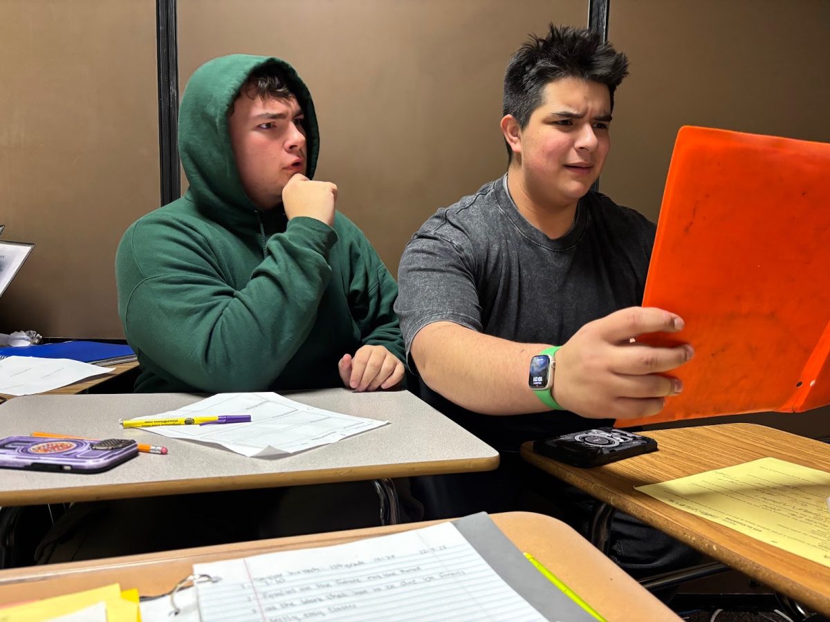 Gabe lemia and Skylar Hunge confused on what they have to study for when finals start coming closer than they thought.
