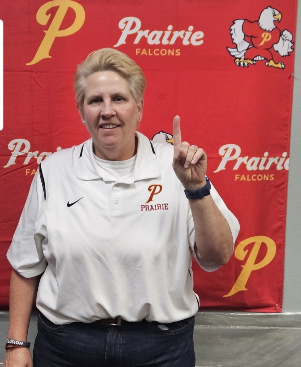 Coach, Donna Smith after a hard fight game. For a championship.
