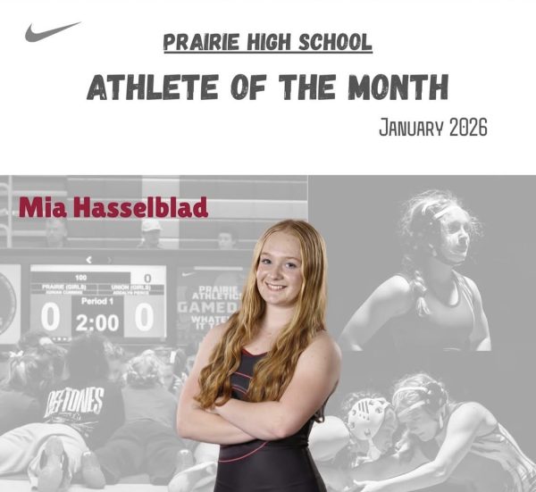 Wrestler Mia Hasselblad achieve athlete of the month her first year wrestling Find an example her as a fine example of what wrestling can implant in such a short period of time.