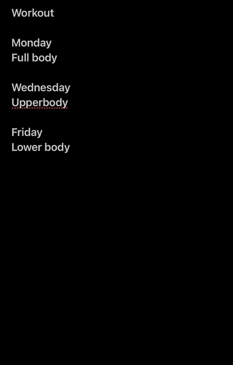 Notes app with New Years Resolution written down.