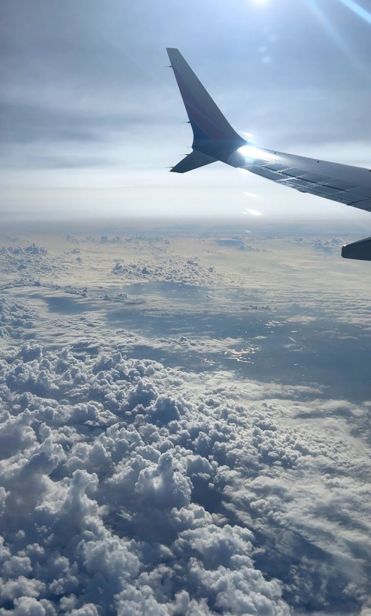 A common way to spend spring break is to travel to destination by plane.
