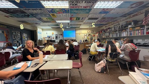 A packed falcon support in Ms.Homola's room.
